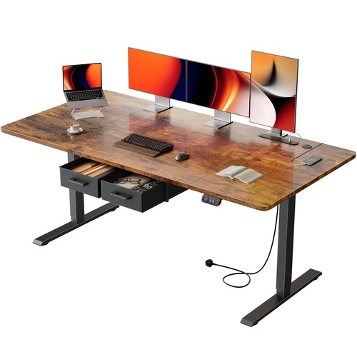 Standing desk with - with, drawers