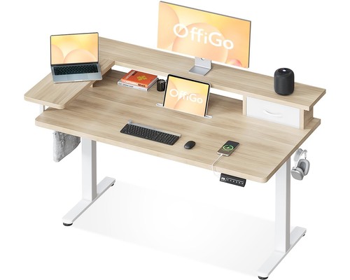 Standing desk with - standing, drawers