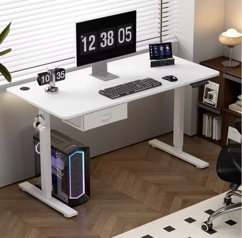 White standing desk with - desk,